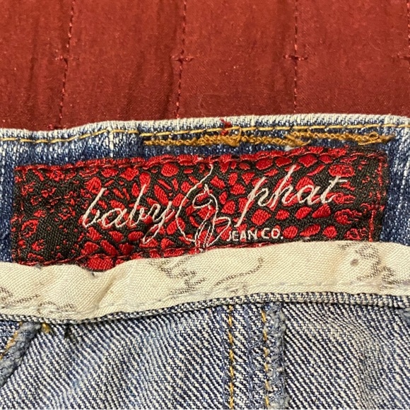 Baby Phat Women’s Blue Wash Denim Bootcut Jeans Size Junior 13 - Picture 5 of 16